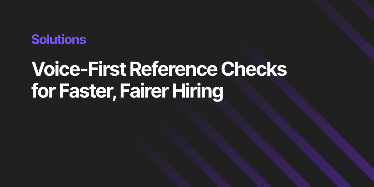 Cover Image for SkillSociety: Voice-First Reference Checks for Faster, Fairer Hiring